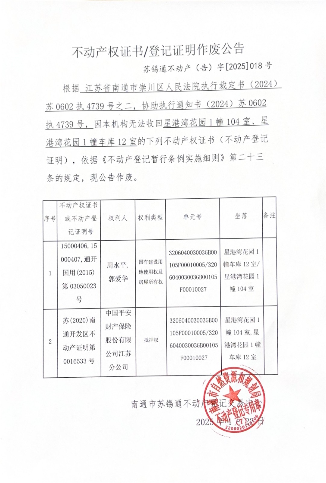 不動產(chǎn)權(quán)證書登記證明作廢公告_00.jpg